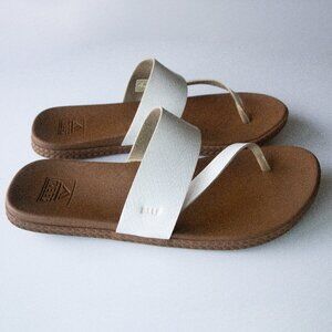 Reef Cushion Bounce Sol Sandal White Snake Size 10